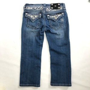 Miss me eyelet jean Capri. Girls size 14
